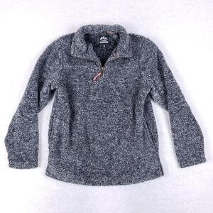 Alpine‎ Sherpa 1/4 Zip Fleece Jacket Medium Gray